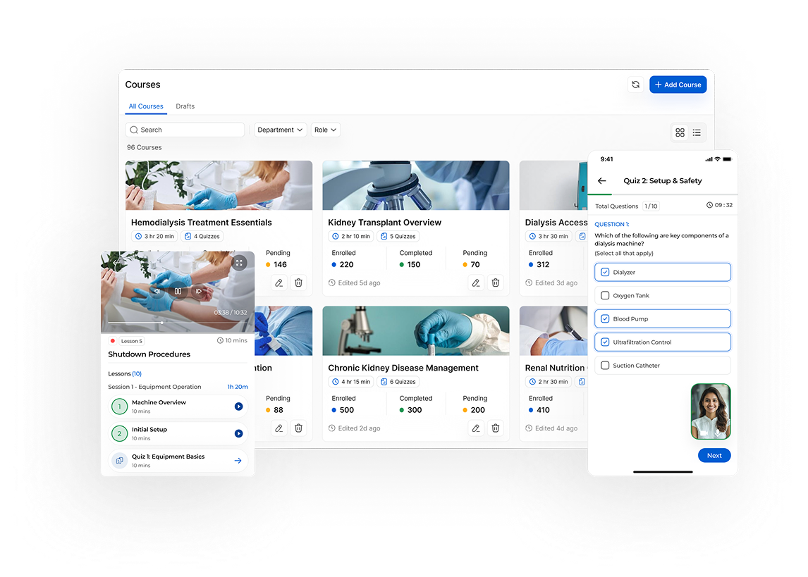 SurgyLMS interface